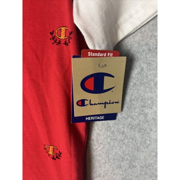 New Champion Signature C Patch T-Shirts Men’s X-Large Standard Fit Color Block - Picture 6 of 9